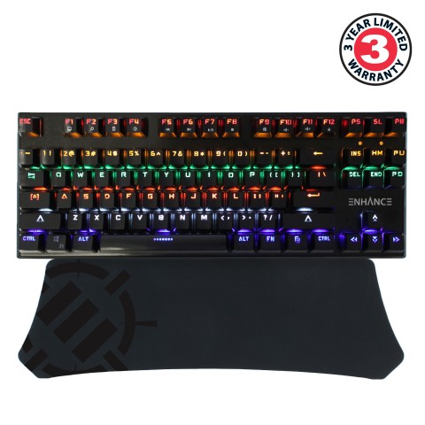 ENHANCE Gaming Keyboard Wrist Rest for Tenkeyless Keyboards w/ Ergonomic Support