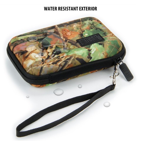 Hard Shell Electronics Case for Hard Drives, iPods, Portable Wi-Fi, Cables, etc. - Camo Woods