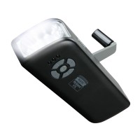 2000mAh Power Bank , Flashlight & FM Radio with 1A USB Port & Dynamo Hand Crank - Black