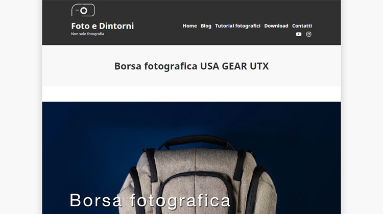 Foto e Dintorni - Borsa fotografica USA GEAR UTX