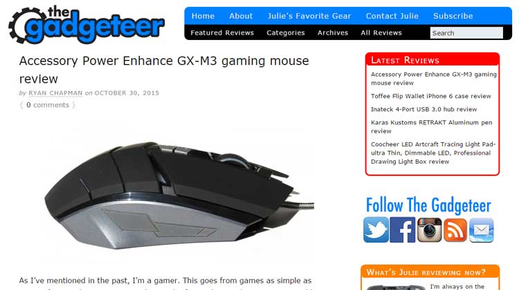 The Gadgeteer ENHANCE GX-M3 Gaming Mouse Review
