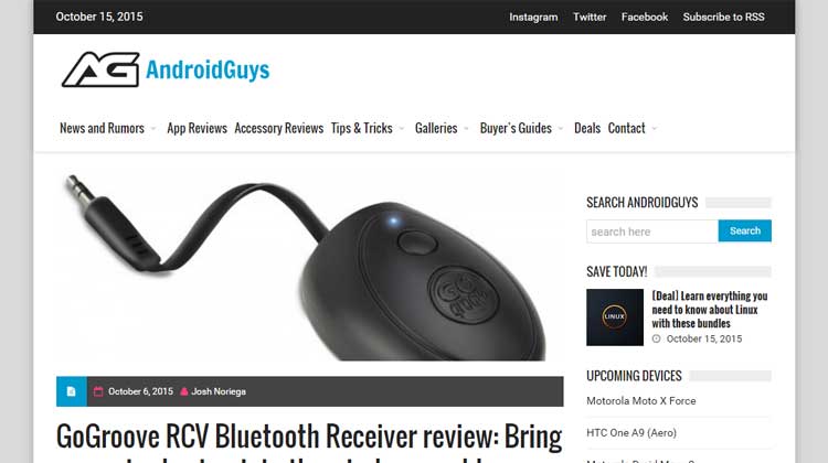 AndroidGuys GOgroove RCV Bluetooth Review