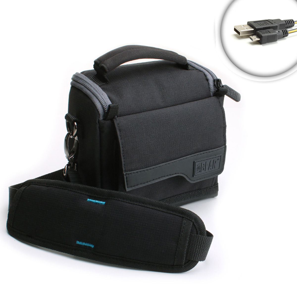 USA Gear Portable Fishfinder Carry Case with Shoulder Strap ...